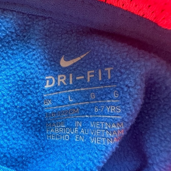 Nike Girls Blue Pullover Hoodie Size 6 - Picture 4 of 6